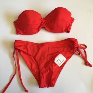HM red swimsuit